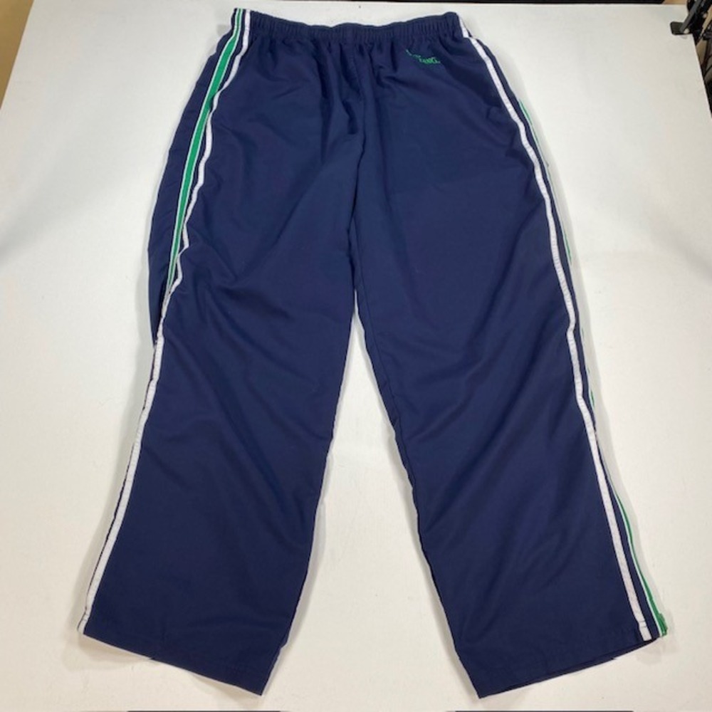 Spalding Mens XL Navy Blue Track Pants Side Stripe Elastic Waist Athletic XL‎